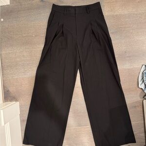 Zara Black Dress Pants High-Waisted Wide-Leg